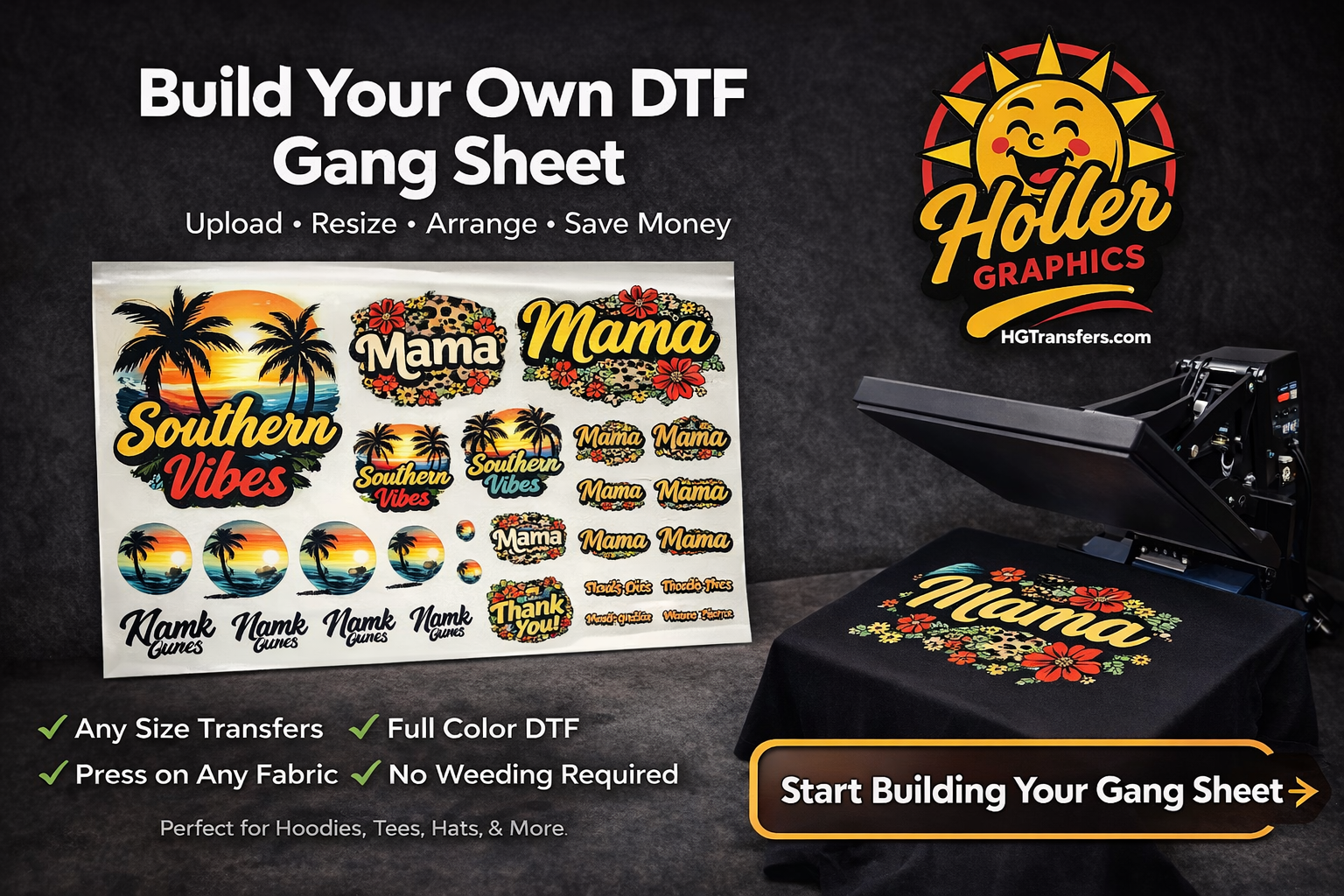 DTF Transfers - Gang Sheet Builder